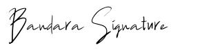 Bandara Signature font