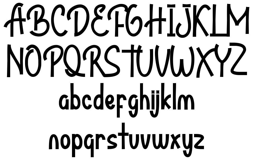 Bandrek font specimens