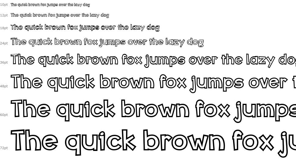 Bang Whack Pow Outline font Waterfall
