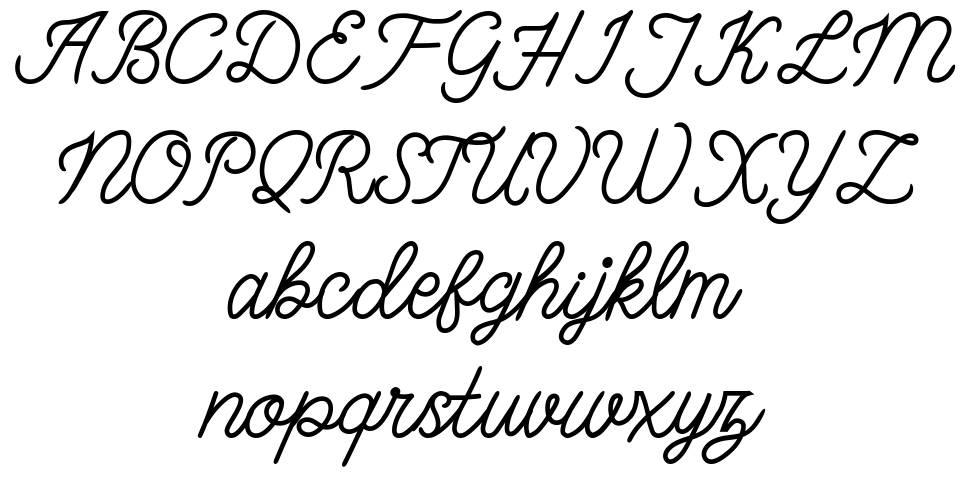 Bangkar font Örnekler