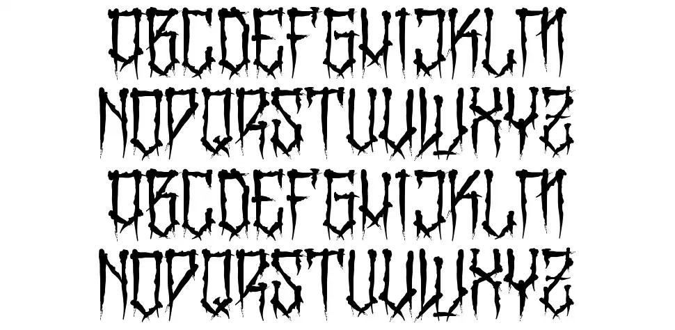 BangLYCH - Revenge Horrorfont specimens