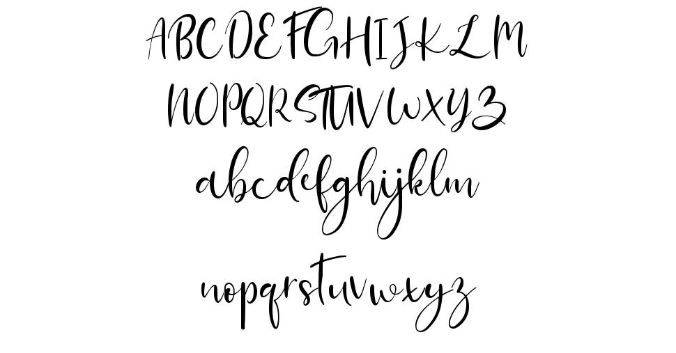 Banitta Script font specimens