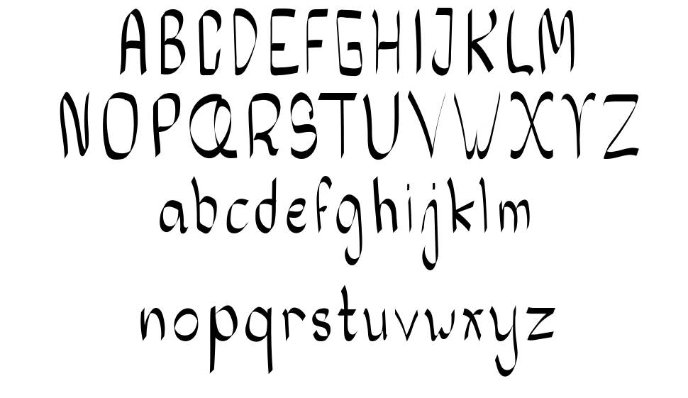 Banned Key font specimens