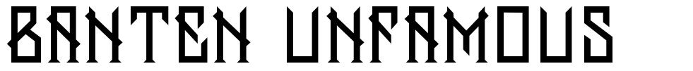 Banten Unfamous шрифт