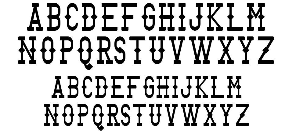 Bantorain font specimens