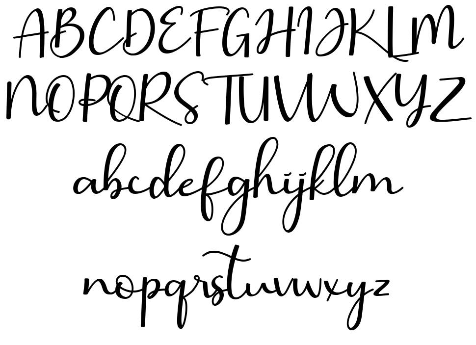 Barbara Calligraphy フォント 標本