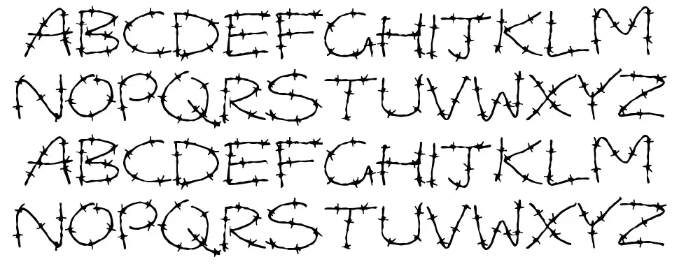 Barbed Wires font by Darrell Flood | FontRiver