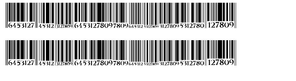 Barcode písmo Exempláře