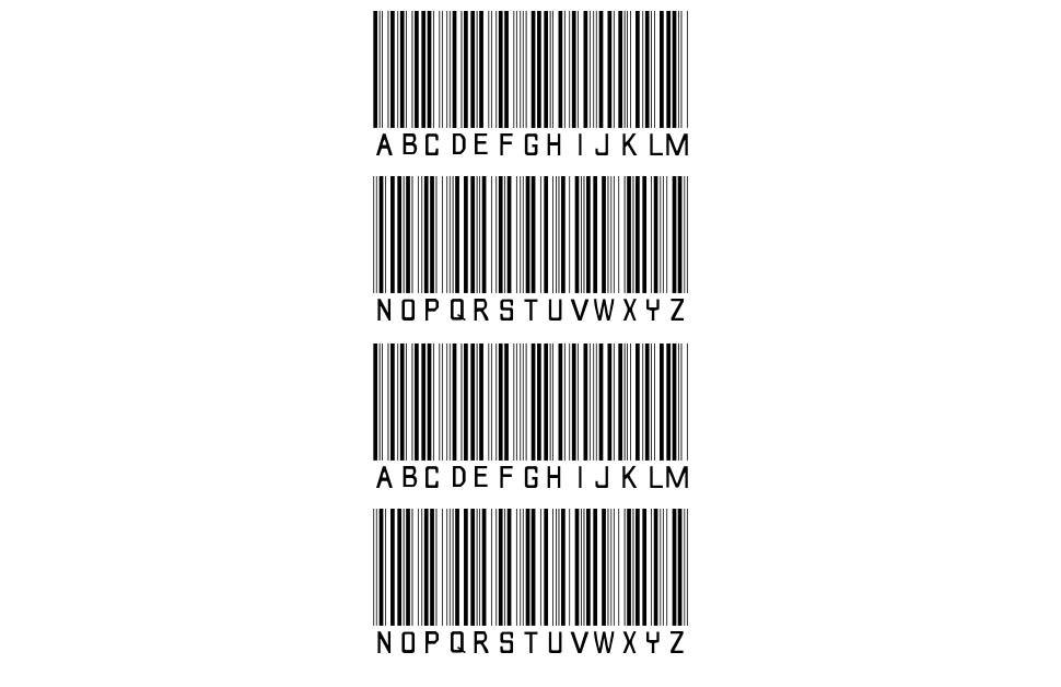 Barcode Font písmo