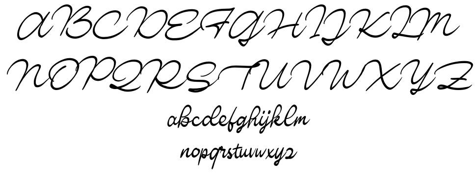 Bardistan Script font specimens