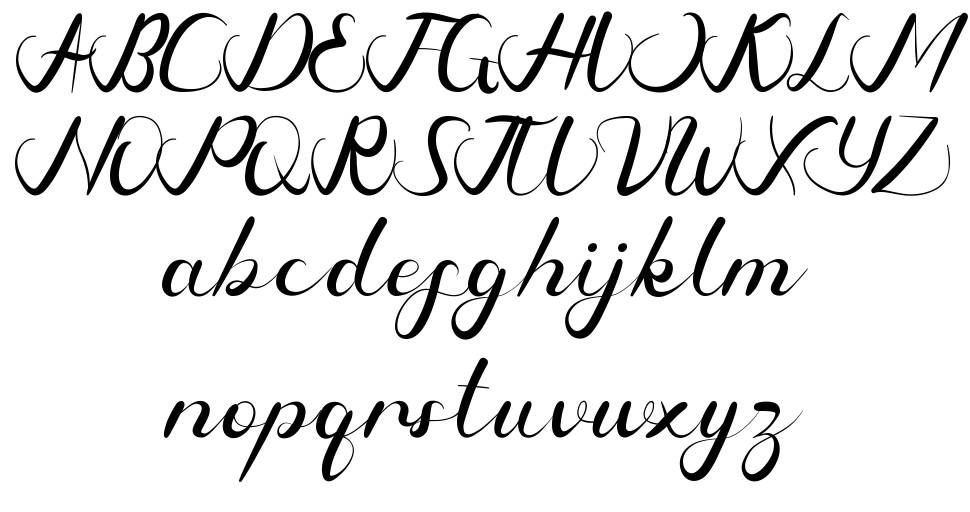 Bardlove font Örnekler