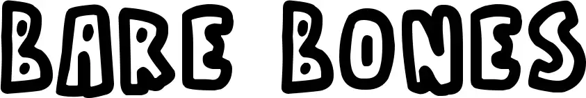 Bare bones animation. Шрифт фирмы Bones. Bony Regular free.