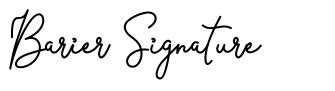 Barier Signature font