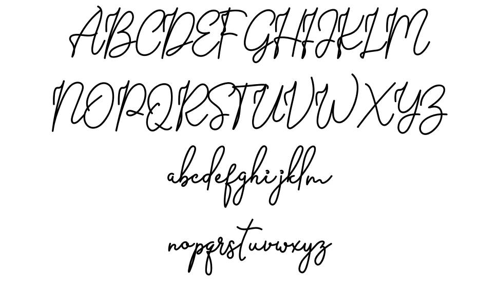Barier Signature font specimens