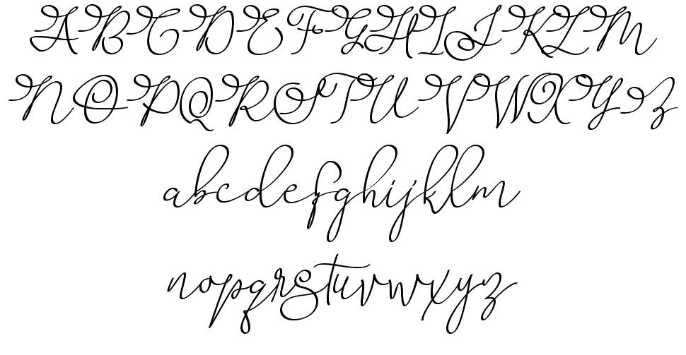 Barista Script font specimens