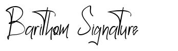 Barithom Signature 字形