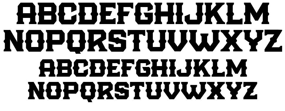 Barlock font specimens