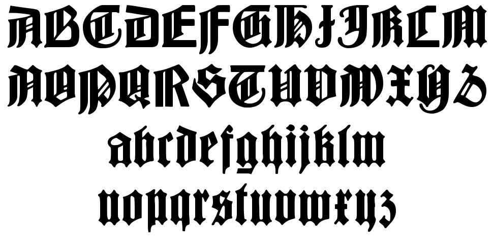 Barloesius Schrift 字形 标本