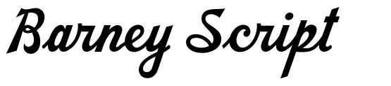 Barney Script font