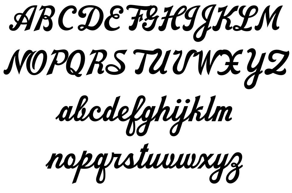 Barney Script font