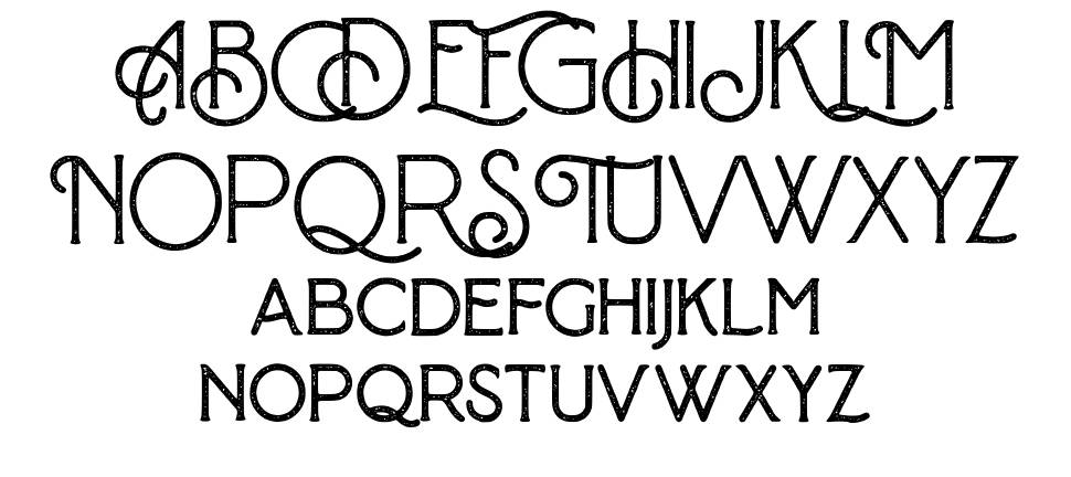 Baroneys Textured font specimens