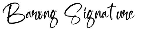 Barong Signature font