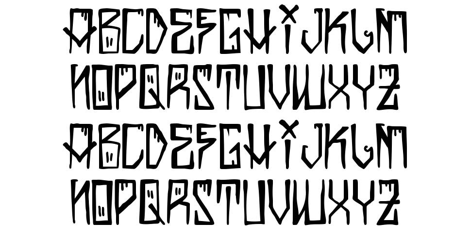 Barrio Santo font specimens