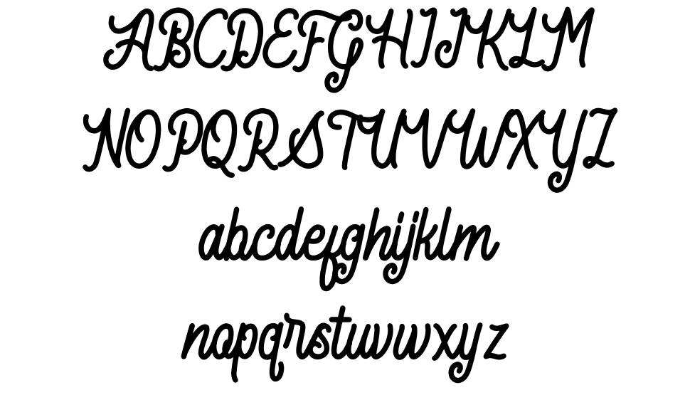 Bartond Script font specimens