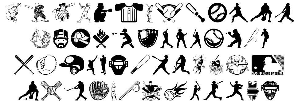 Baseball Icons font