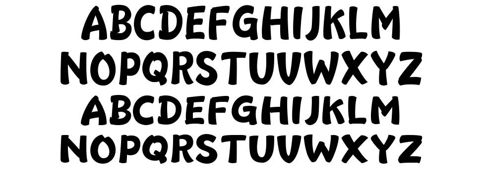 Bashing font specimens