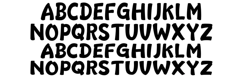 Bashing font specimens