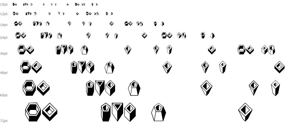 Basic Objects písmo Vodopád