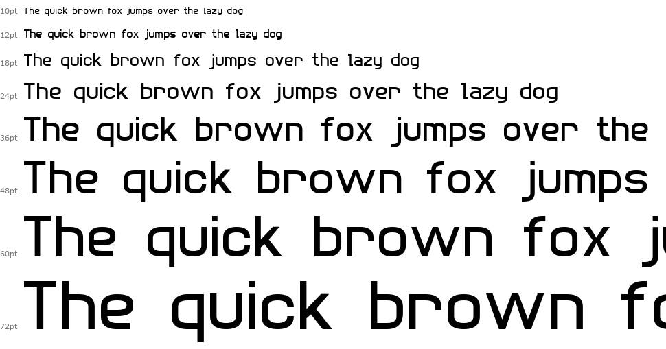 Basic Sans Serif 7 font Waterfall
