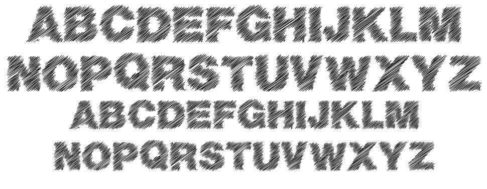 Basic Scratch font specimens