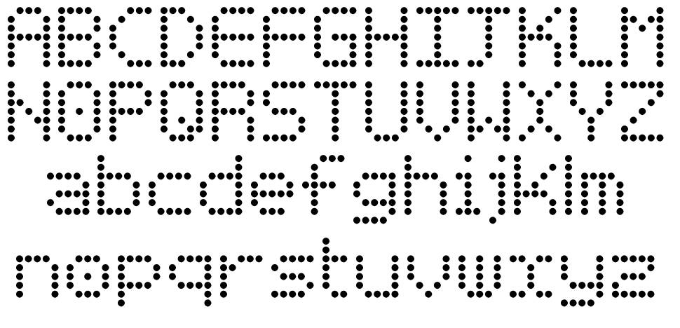 Basicdots font specimens