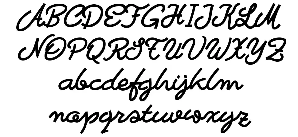 Bastardilla font specimens