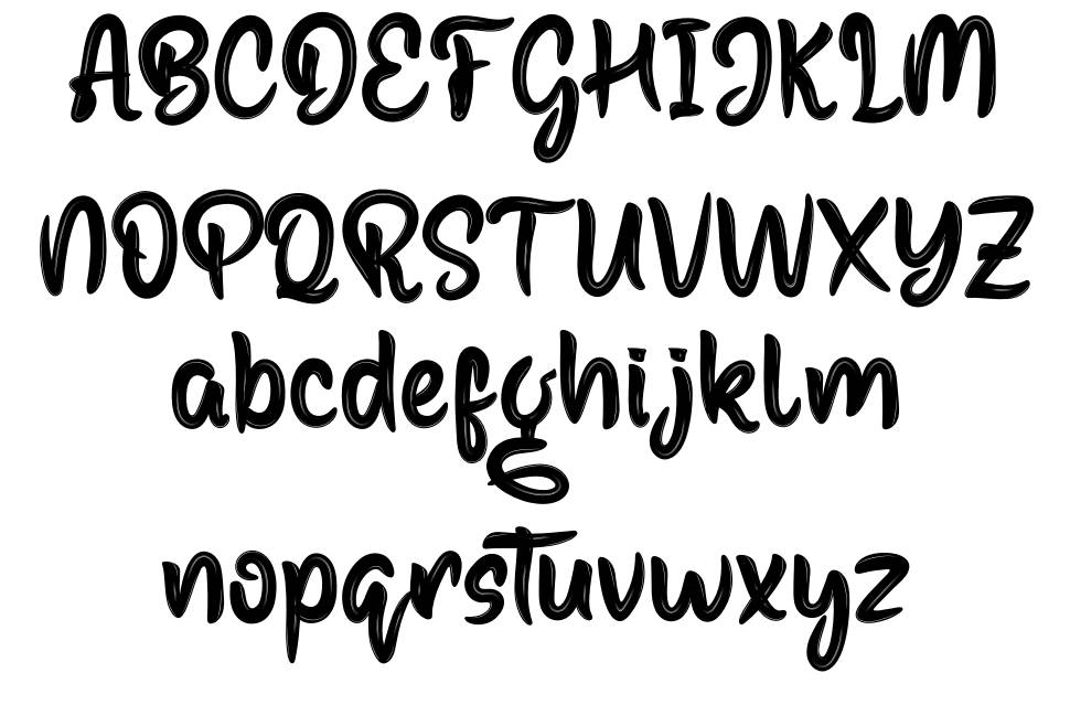Basting font Örnekler
