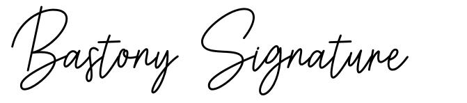 Bastony Signature font