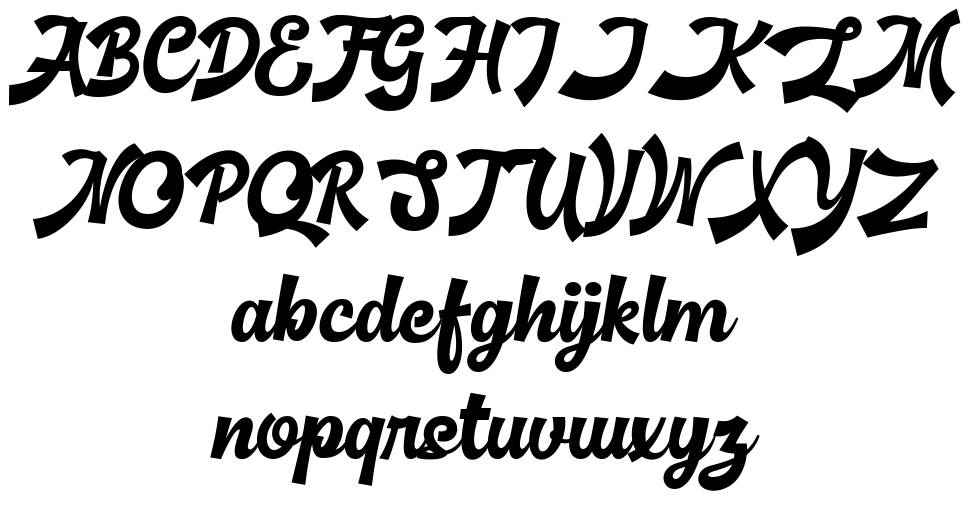 Basuki Script font specimens