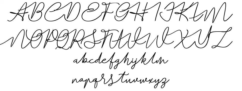 Batavia Glamore Script font Örnekler