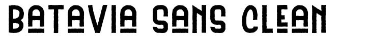 Batavia Sans Clean шрифт
