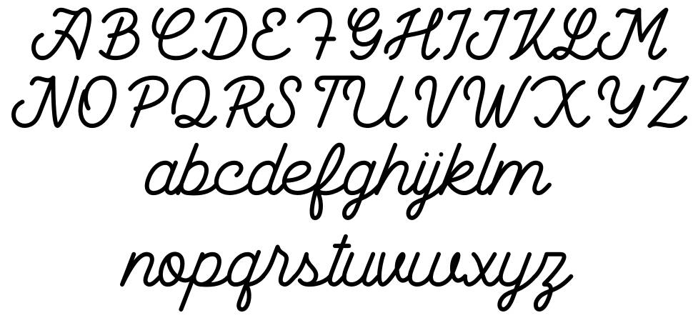 Bathavia font specimens