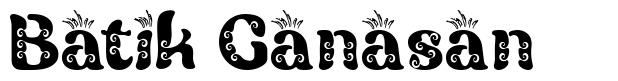 Batik Ganasan шрифт