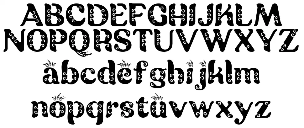 Batik Ganasanfont specimens