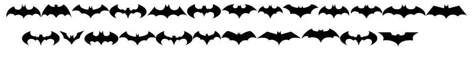 Batman Logo Evolution tfb font specimens