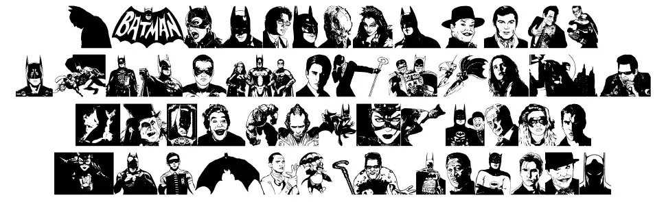 Batman The Dark Knight schriftart Vorschau