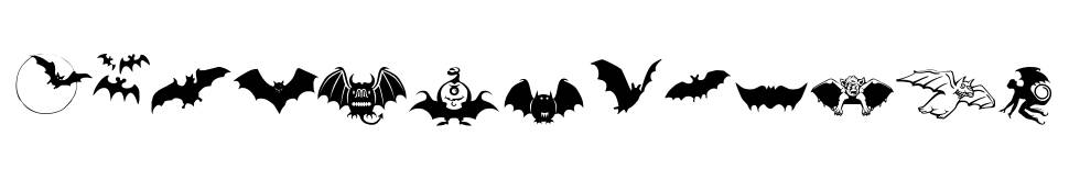 Bats Symbols schriftart vorschau