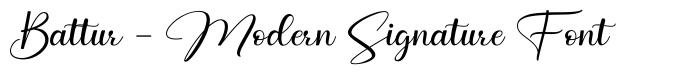 Battur - Modern Signature Font fuente