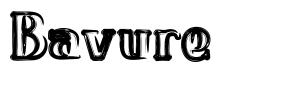 Bavure 字形