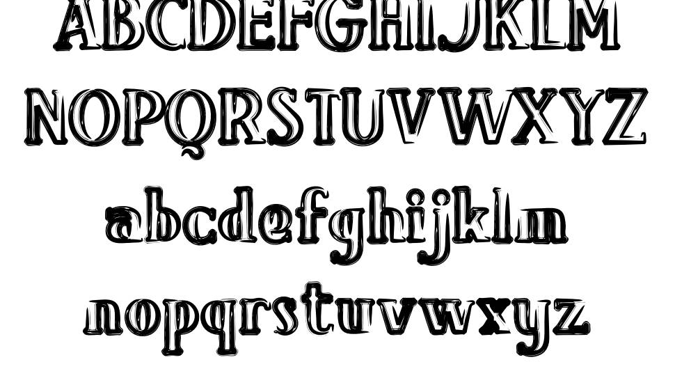 Bavure font specimens
